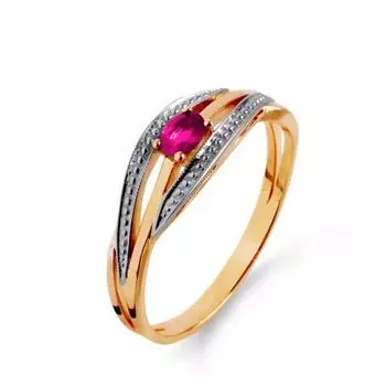 Кольцо с рубином Линии Любви