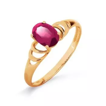 Кольцо с рубином Линии Любви