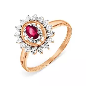 Кольцо с рубином Линии Любви