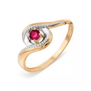 Кольцо с рубином Линии Любви