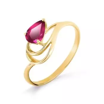 Кольцо с рубином Линии Любви