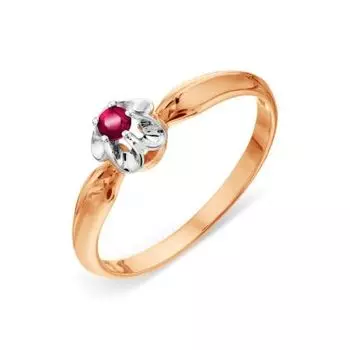 Кольцо с рубином Линии Любви