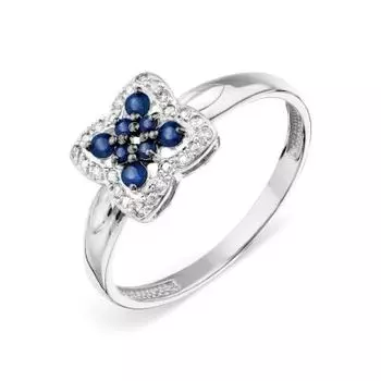 Кольцо с сапфирами и бриллиантами Линии Любви