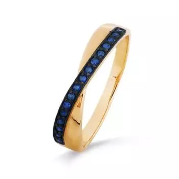 Кольцо с сапфирами Линии Любви