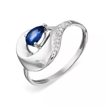 Кольцо с сапфиром и бриллиантами Линии Любви
