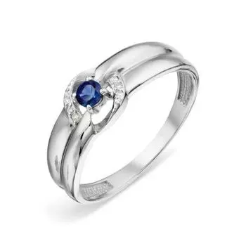 Кольцо с сапфиром и бриллиантами Линии Любви