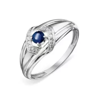 Кольцо с сапфиром и бриллиантами Линии Любви