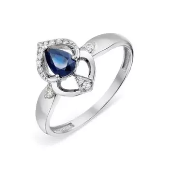Кольцо с сапфиром и бриллиантами Линии Любви