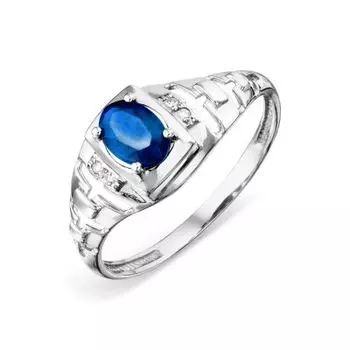 Кольцо с сапфиром и бриллиантами Линии Любви