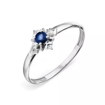 Кольцо с сапфиром и бриллиантами Линии Любви