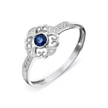 Кольцо с сапфиром и бриллиантами Линии Любви