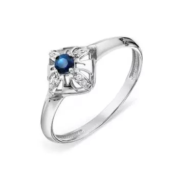 Кольцо с сапфиром и бриллиантами Линии Любви