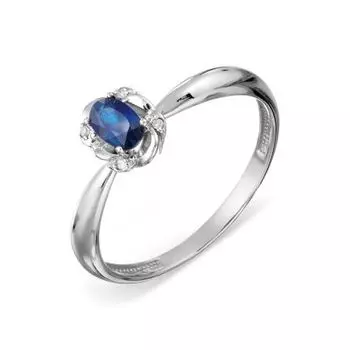 Кольцо с сапфиром и бриллиантами Линии Любви