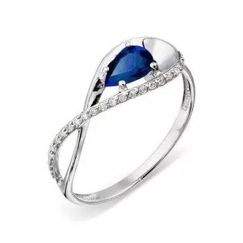 Кольцо с сапфиром и бриллиантами Линии Любви