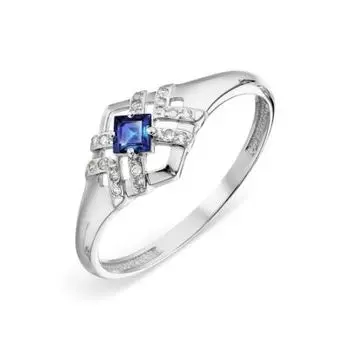 Кольцо с сапфиром и бриллиантами Линии Любви