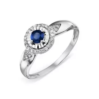 Кольцо с сапфиром и бриллиантами Линии Любви