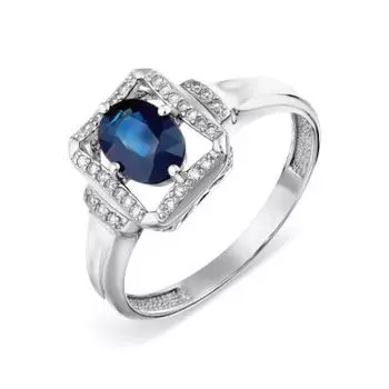 Кольцо с сапфиром и бриллиантами Линии Любви