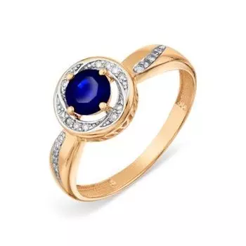 Кольцо с сапфиром и бриллиантами Линии Любви