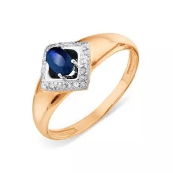 Кольцо с сапфиром и бриллиантами Линии Любви