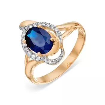 Кольцо с сапфиром и бриллиантами Линии Любви