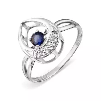 Кольцо с сапфиром и бриллиантами Линии Любви