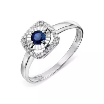 Кольцо с сапфиром и бриллиантами Линии Любви