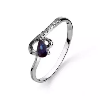 Кольцо с сапфиром и бриллиантами Линии Любви