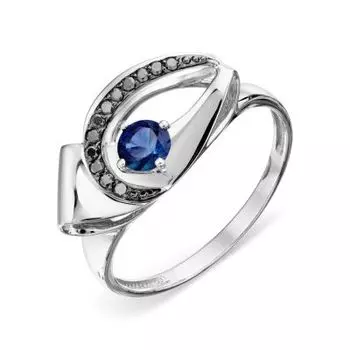 Кольцо с сапфиром и бриллиантами Линии Любви