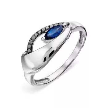 Кольцо с сапфиром и бриллиантами Линии Любви
