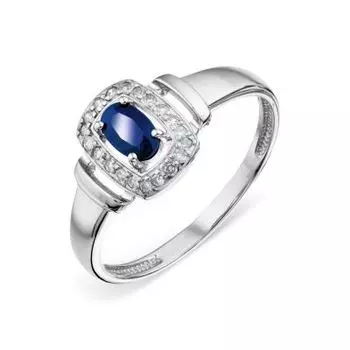 Кольцо с сапфиром и бриллиантами Линии Любви