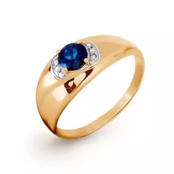 Кольцо с сапфиром и бриллиантами Линии Любви