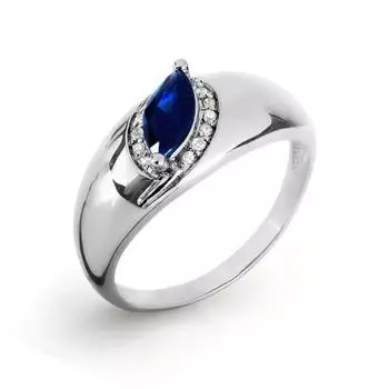 Кольцо с сапфиром и бриллиантами Линии Любви