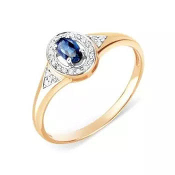 Кольцо с сапфиром и бриллиантами Линии Любви
