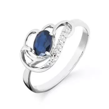 Кольцо с сапфиром и бриллиантами Линии Любви