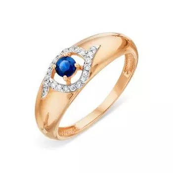 Кольцо с сапфиром и бриллиантами Линии Любви