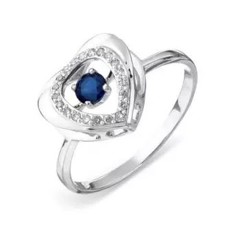 Кольцо с сапфиром и бриллиантами Линии Любви