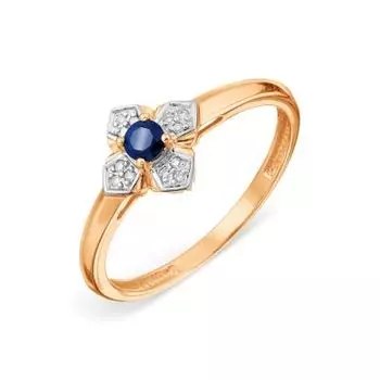 Кольцо с сапфиром и бриллиантами Линии Любви
