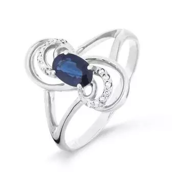 Кольцо с сапфиром и бриллиантами Линии Любви