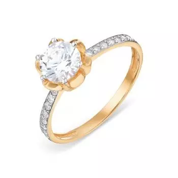 Кольцо с Swarovski Zirconia Линии Любви