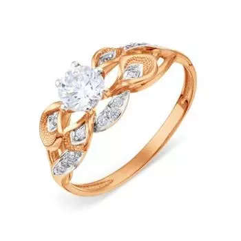 Кольцо с Swarovski Zirconia Линии Любви