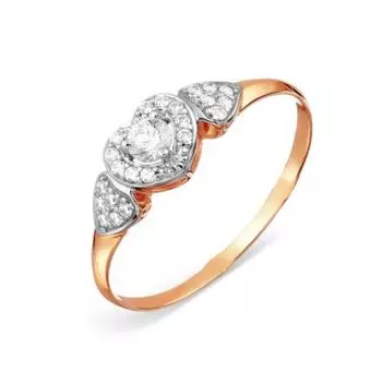 Кольцо с Swarovski Zirconia Линии Любви