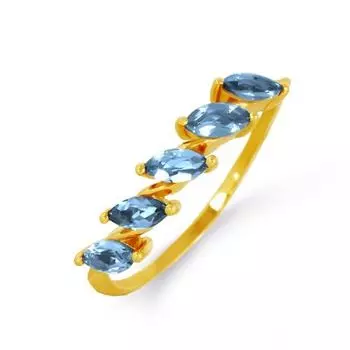 Кольцо с топазами Линии Любви