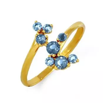 Кольцо с топазами Линии Любви