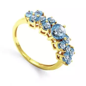 Кольцо с топазами Линии Любви