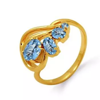 Кольцо с топазами Линии Любви