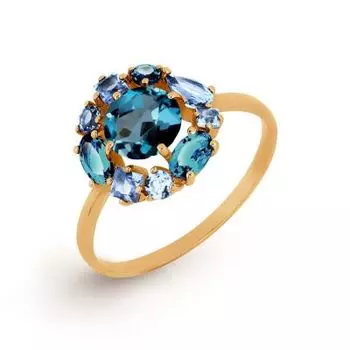Кольцо с топазами Линии Любви