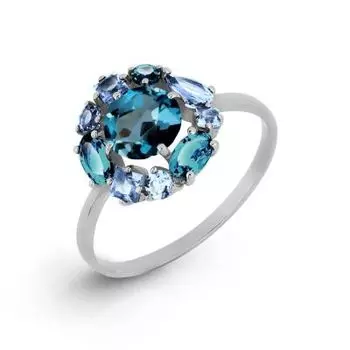 Кольцо с топазами Линии Любви
