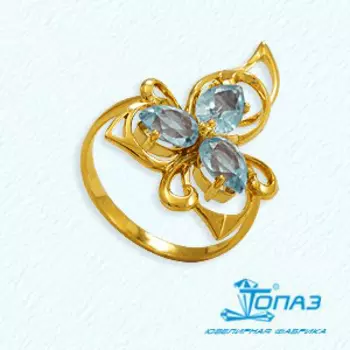 Кольцо с топазами Линии Любви