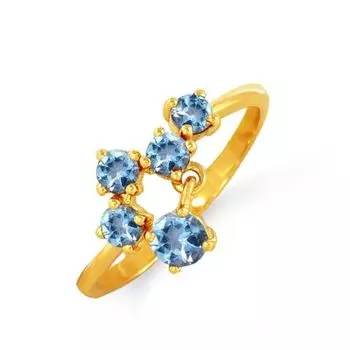 Кольцо с топазами Линии Любви