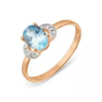 Кольцо с топазом и бриллиантами Линии Любви